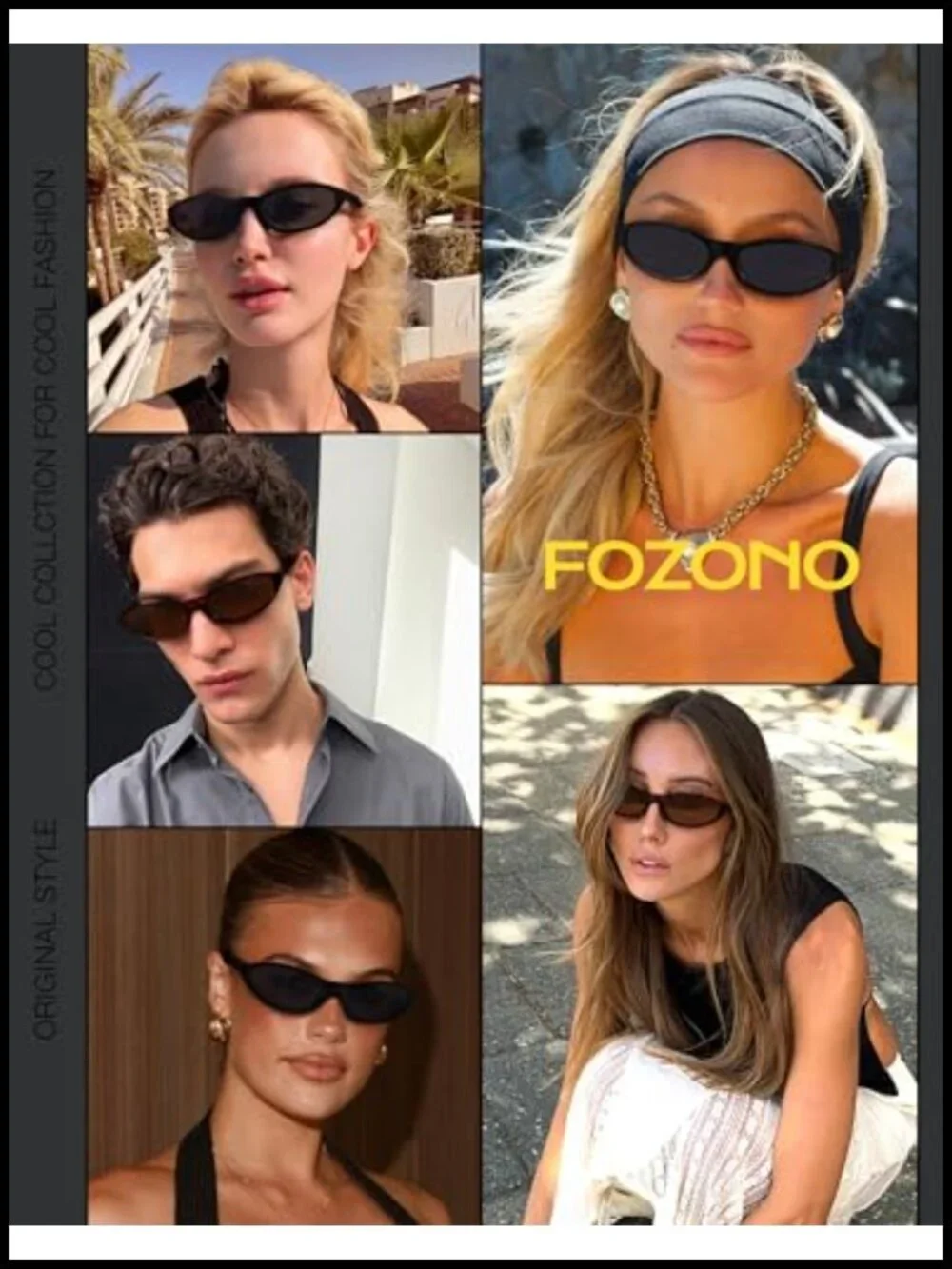 Retro Oval Cateye Sunglasses with UV Protection for Women